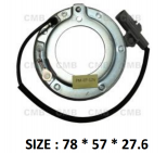 PM-07 (12V) - Behúzó Mágnestekercs 78*57*27.6mm - MITSUBISHI COLT PLUS MSC60CA - Klímakompresszorhoz / SUZUKI Ignis, SX4, Kábelvég cserével
